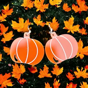 Acrylic pumpkin earrings
