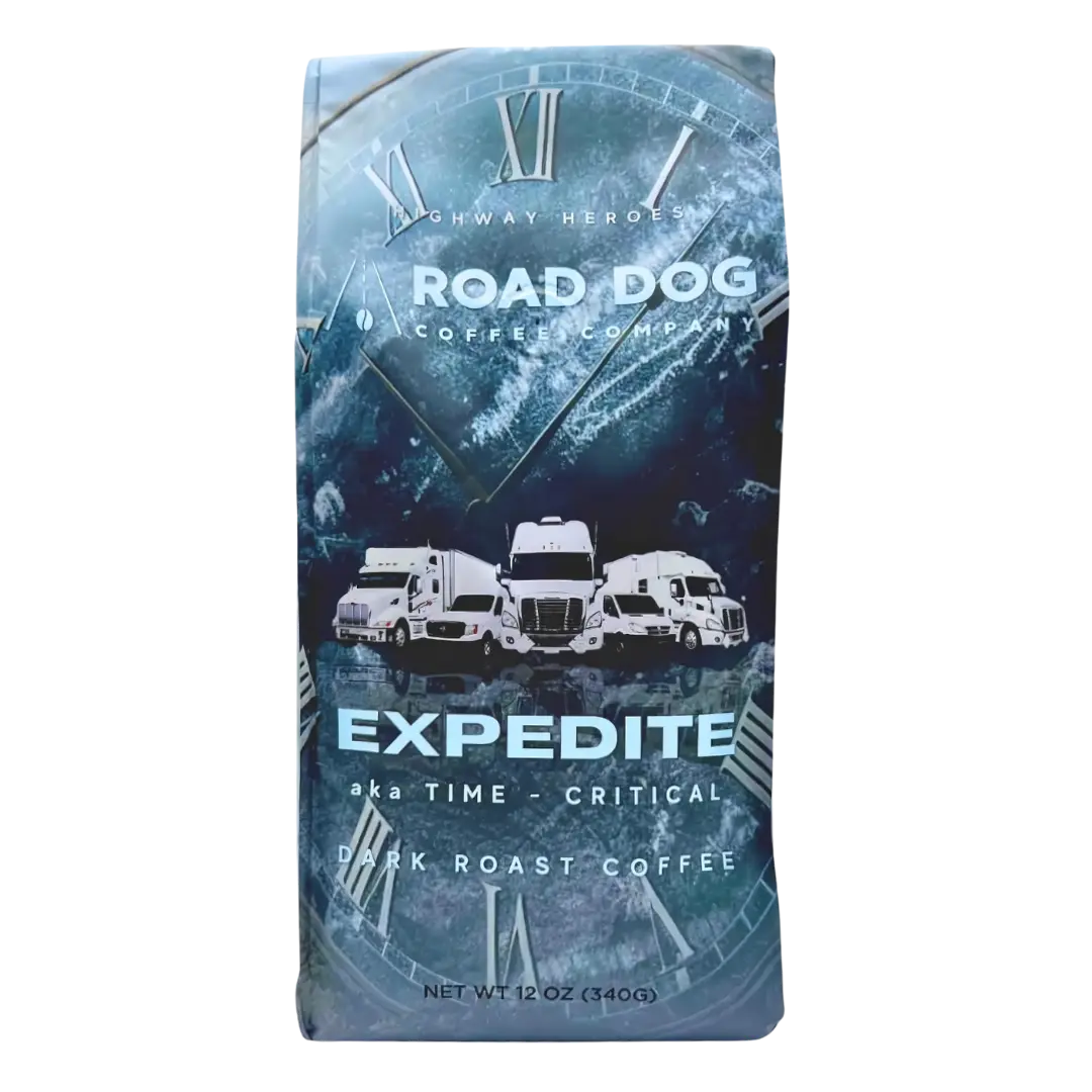 Road Dog Coffee Company, Expedite Dark Roast, Ground 12 oz Bag