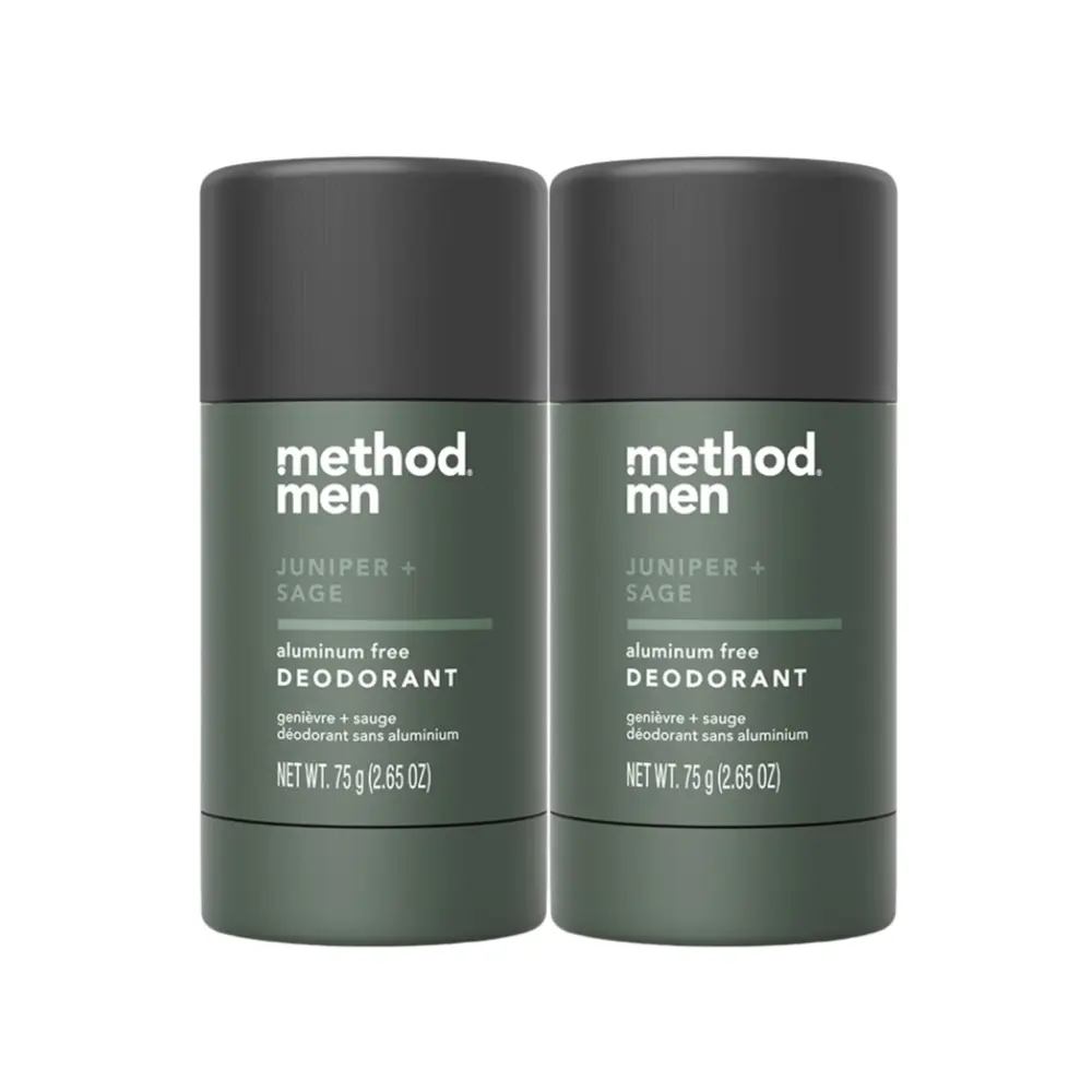 Method Men Aluminum Free Deodorant Stick, Juniper + Sage, 2.65 oz ( 2-Pack )