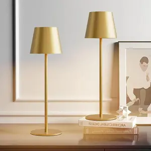 Wireless Touch LED Table Lamp Set, LED Desk Lamp, Rechargeable Battery, Simple Design for Restaurant, Bedroom, Bar, Outdoor Party, Camping, Coffee Shop