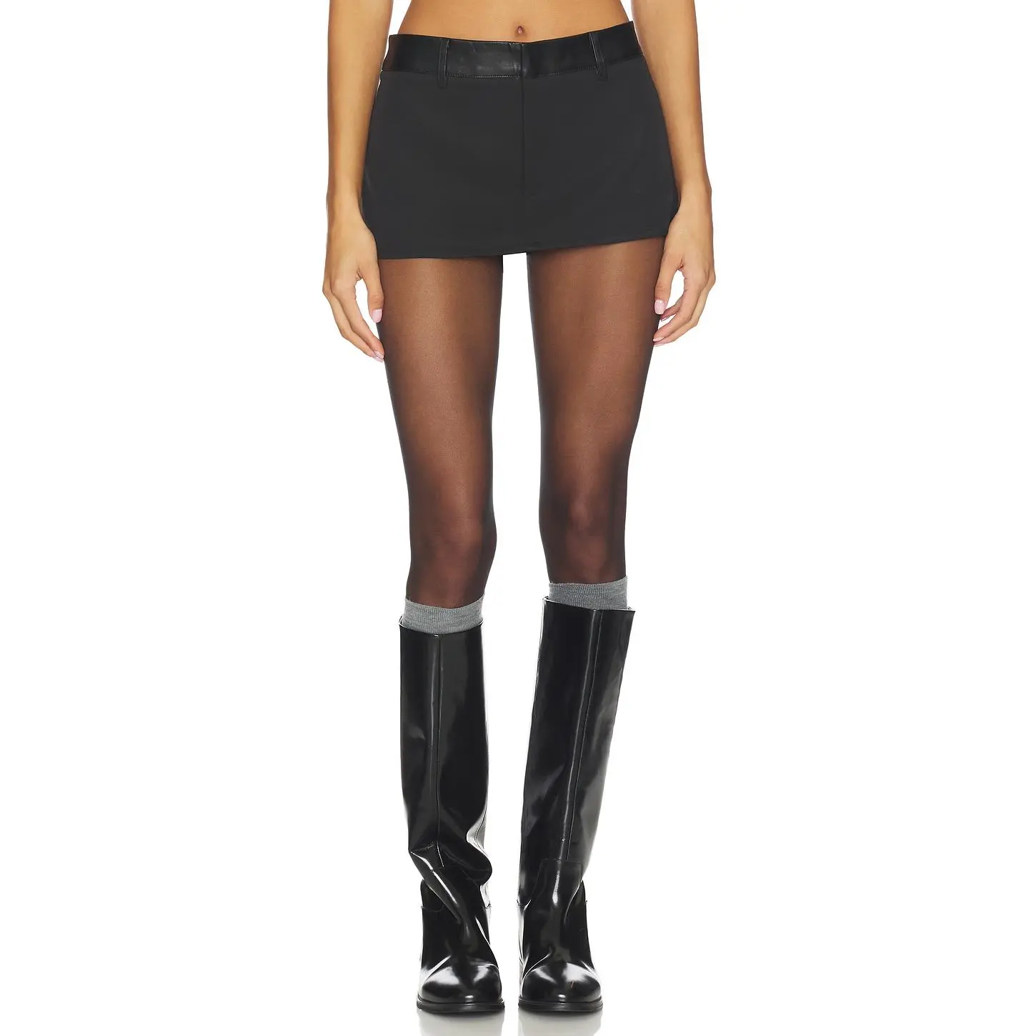LIONESS Rhode Mini Skirt in Ink