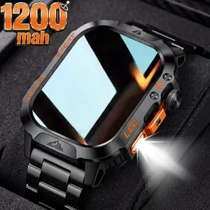 COANR Active One Men's smartwatch, women's version, compatible with iPhone, Samsung and Android phones. 2.01-inch full touch screen, IP68 waterproof, Bluetooth. Fitness tracker, heart rate/sleep monitor, black.