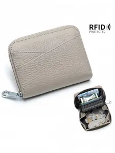 Multifunctional Coin Purse, Practical Small Rfid Wallet, Zipper Bag, Large Capacity Coin Holder, Fashionable Women's Bag
