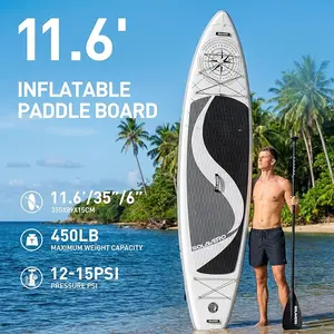 HLFURNITURE  11'6" Inflatable Stand Up Paddle Board with Premium SUP Accessories - Extra Wide Stable Design with Non-Slip EVA Deck, SUP Paddleboard for Adults & Youth of All Skill Levels