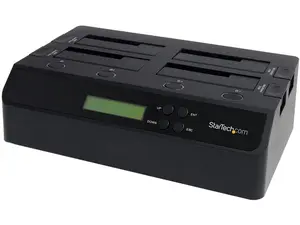 StarTech SATDOCK4U3RE 4 Bay USB 3.0 eSATA to SATA Standalone 1:3 HDD Hard Drive Duplicator Dock