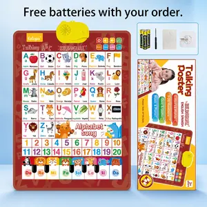 English-Spanish 26-Letter Family Education Wall Chart Point-and-Read DeviceChildren's Early Education Learning Machine Electronic Educational Equipment Homework Machine