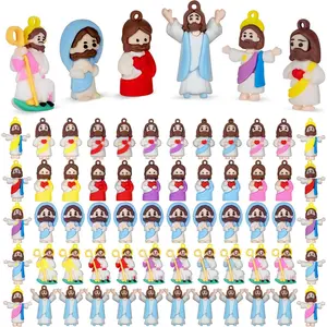 Household daily necessities 60PCS Mini Little Jesus Figures,Easter Basket Stuffers Jesus Figurines in Bulk Jesus Loves You Tiny Jesus Figures,Pocket Miniature Figurines to Hide and Seek Easter Basket Essentials