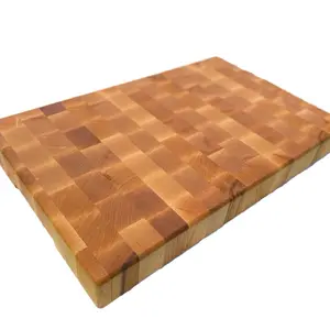 Green Ridge Millwork Maple End Grain Chopping Block Wood Cutting Board 12"x18"x2" for Kitchen Use