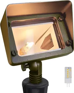 COLOER Low Voltage Landscape Lightings | Outdoor Wall Lights | Brass Rectangular Flood Lights COF503B
