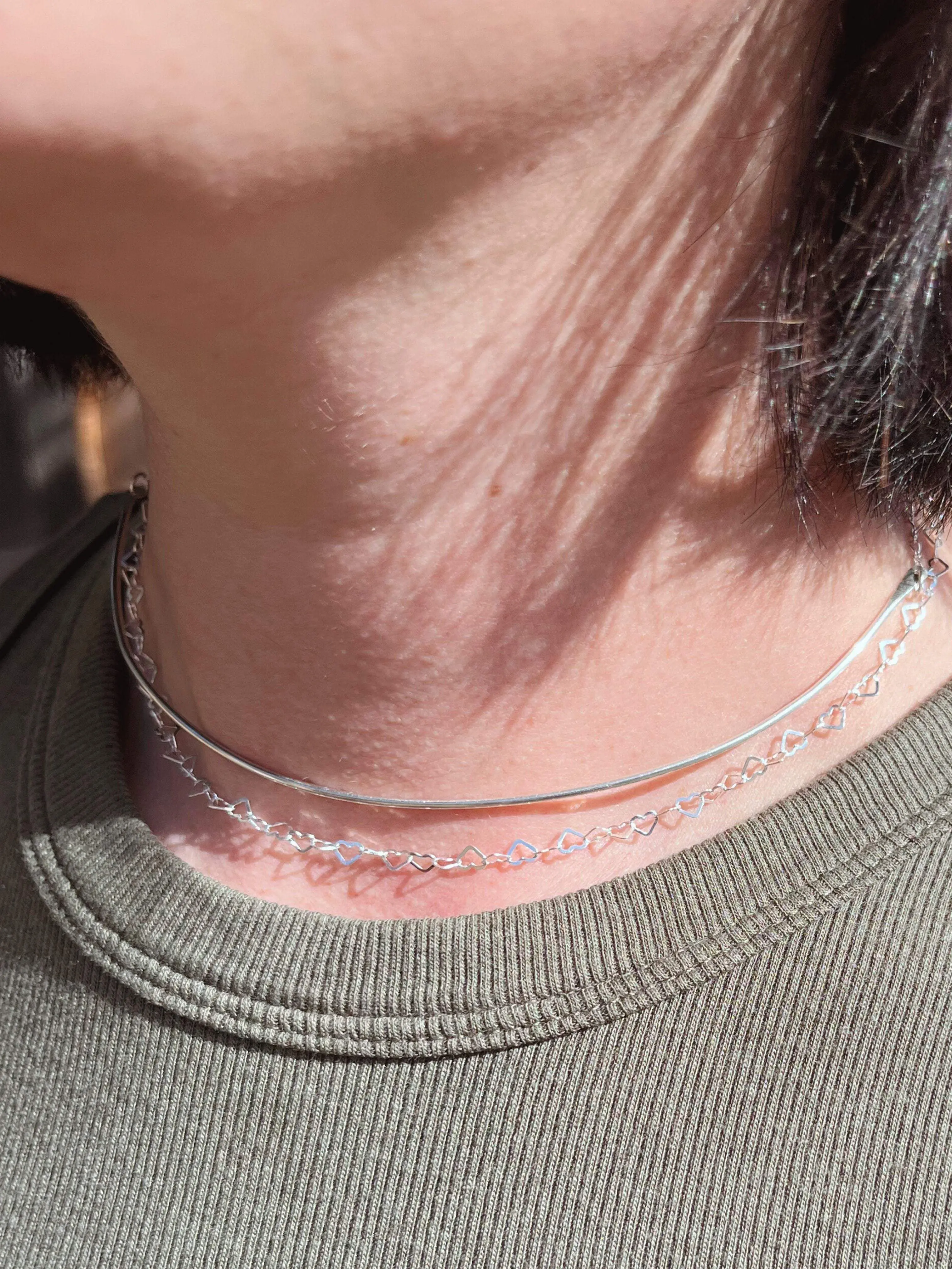 Amore Necklace, Handcrafted 14k Gold Fill/Sterling Silver