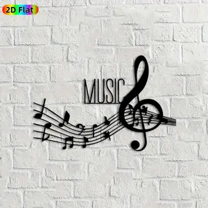 1pc Music Note Metal Wall Art, Dynamic Music Note Statue Mural, Ideal Gift for New Year, Easter, Music Decor Enthusiasts,Rust-Resistant Metal Wall Decor Wall Sculptures,Perfect for Living Room Wall & Garden Fence, Unique Year-Round Music-Themed Decor