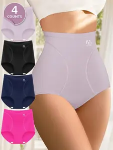 Women's High-Waisted Seamless Panties, Soft, Comfortable & Breathable for Everyday Wear.