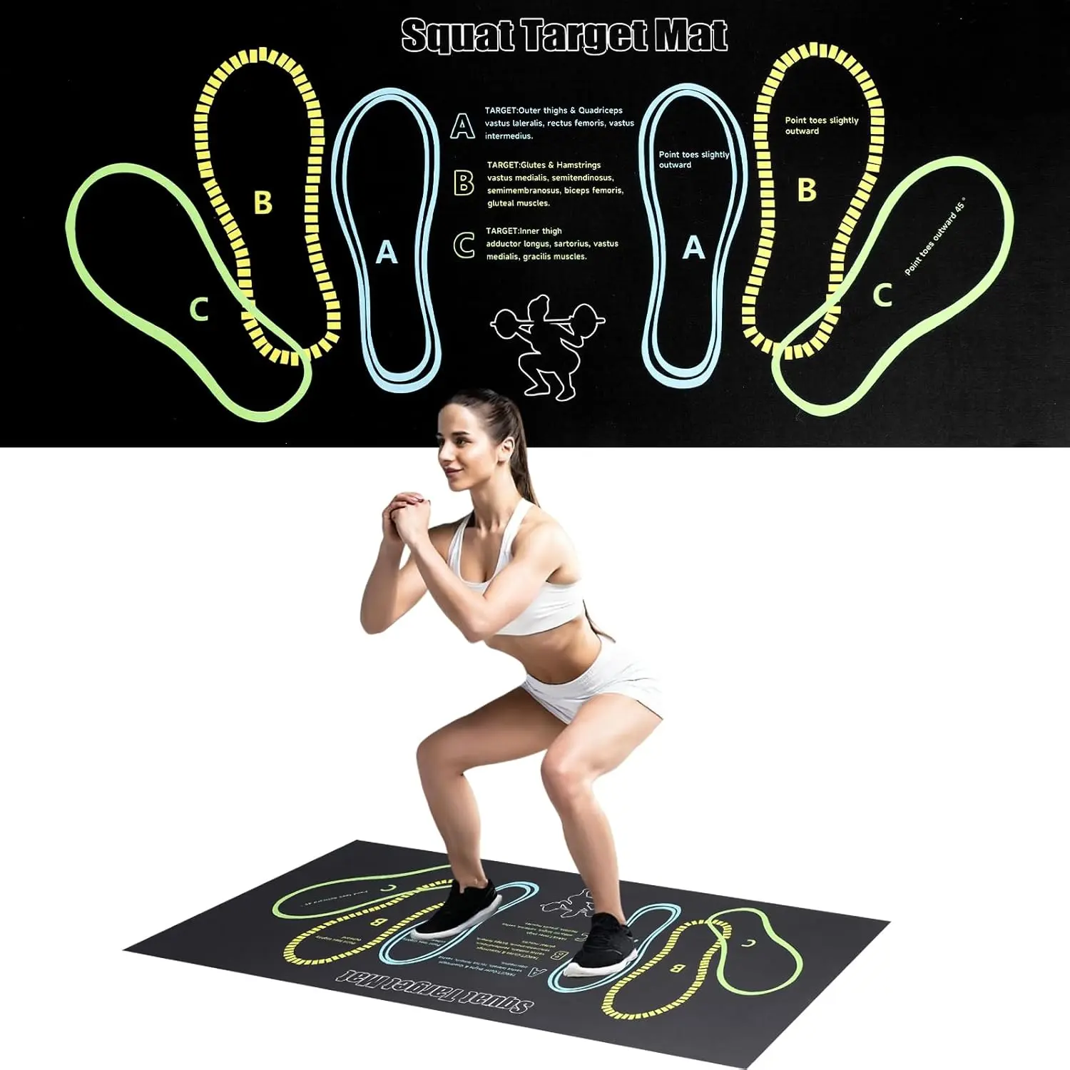 Anti-Slip Squat Pad Set, Durable Non-Skid Training Mat for Home and Gym Use, Ideal Exercise Equipment for Fitness Enthusiasts, Gym Accessories, Gym Floor Mat, Exercise Mat Tiles