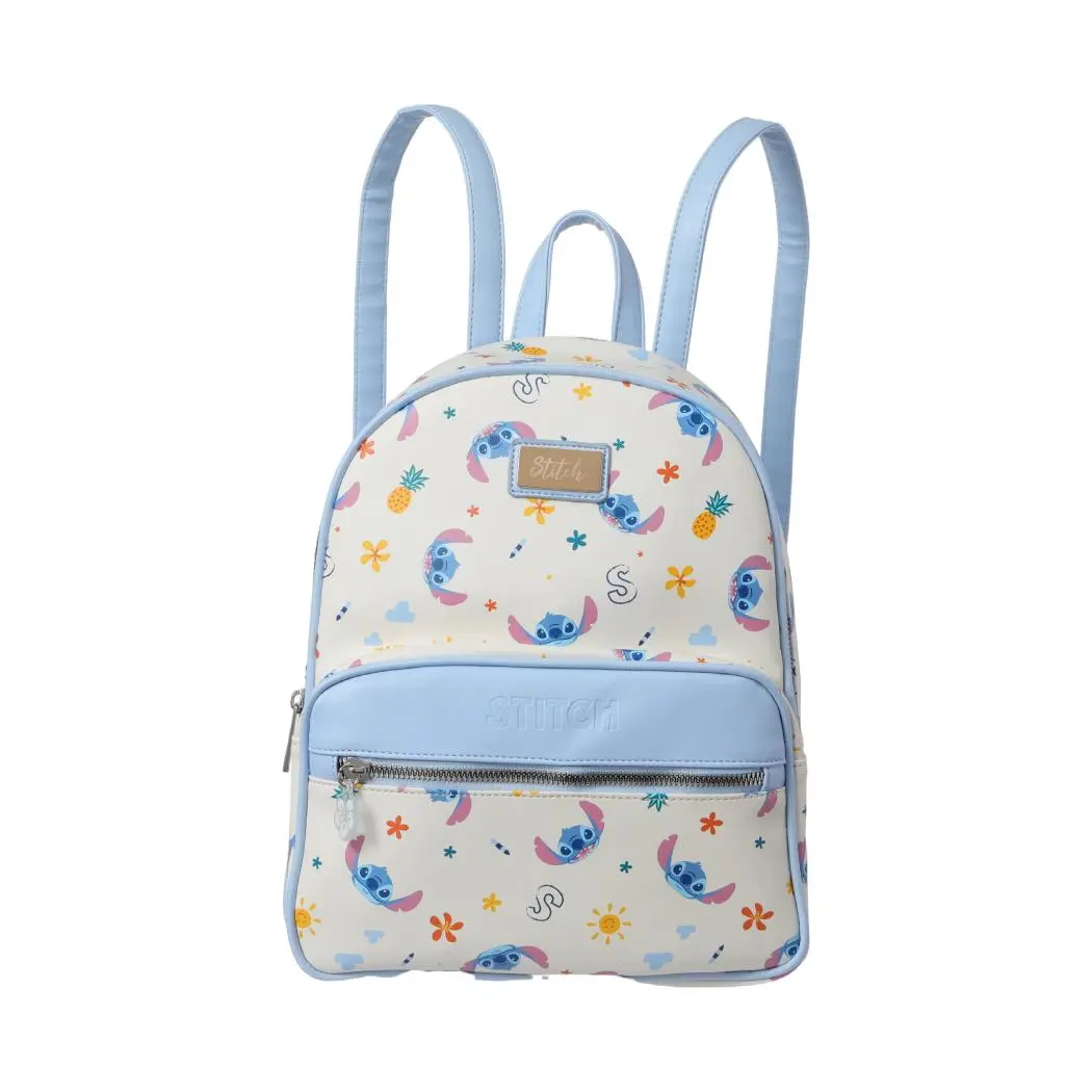 Disney Lilo & Stitch 3D Cute Animated Face Dual Shoulder Backpack - Functional Backpacks for School, Ideal Gift