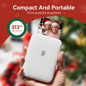 Hanin MT53 Mini Bluetooth Photo Printer – Portable Sticker Printer for iPhone & Android, 2x3" Instant Photos, GiftedInLove