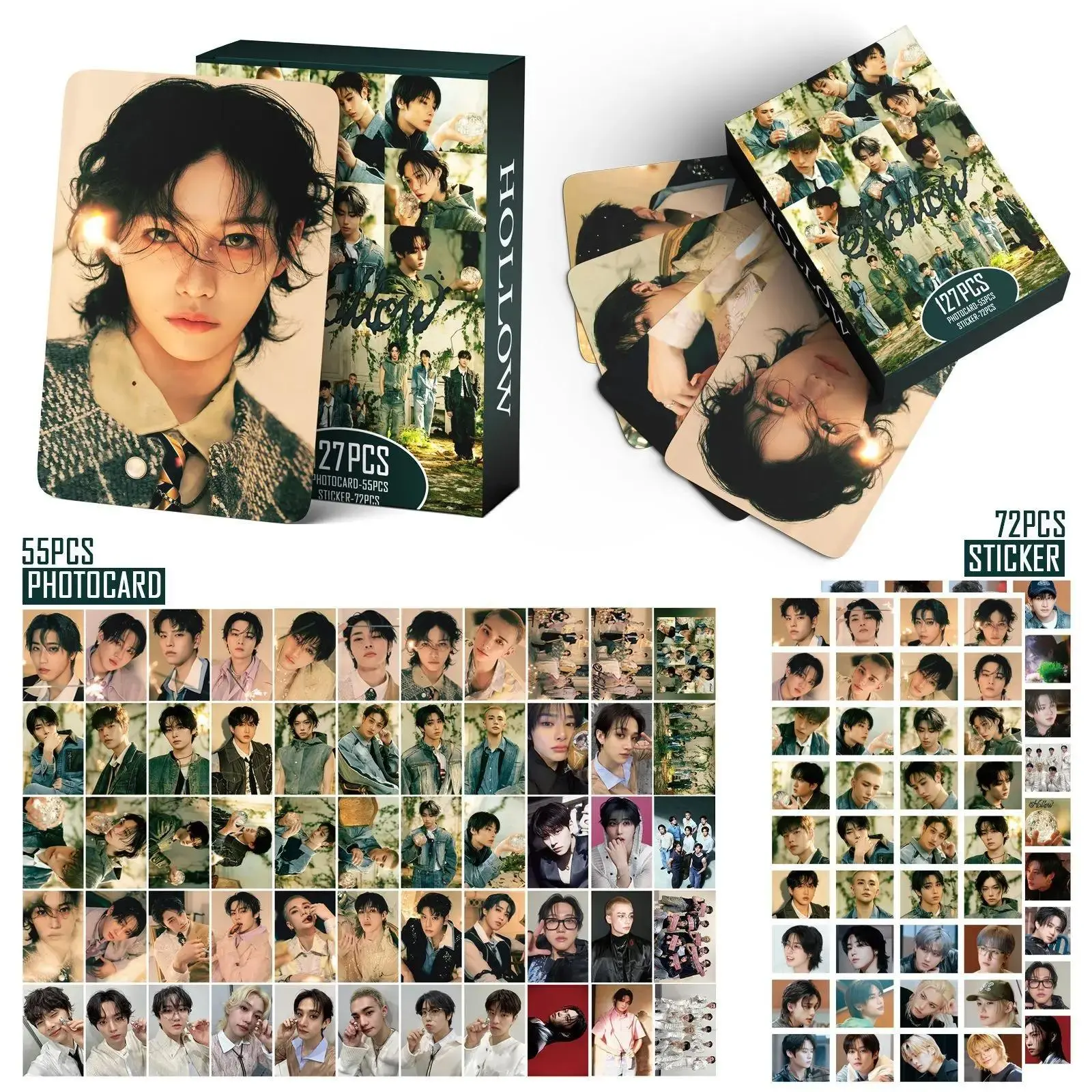 2026 Gift 127 Pcs Kpop Stickers Photocard Hollow Album Korean Star Cards Photo Print Card Set Fans Collection Postcard
