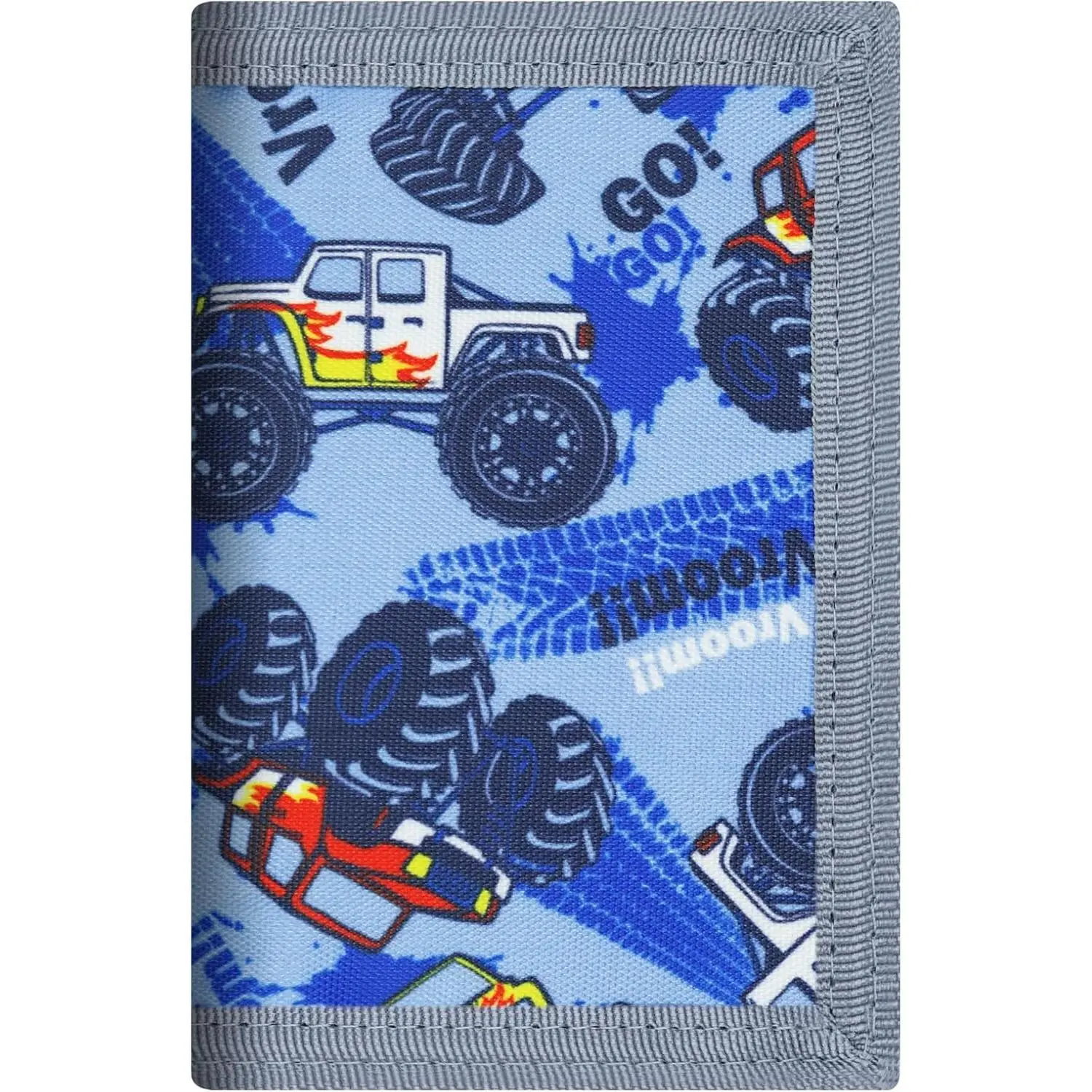 KF5-KWL05  Kids Wallets for Boys Ages 4-18 Trifold, Toddler/Youth Wallet for Boys with Zippered Coin Pocket and Card Holders, Novelty Wallet for Childrens Birthday Gifts - Kart