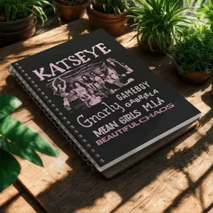 Katseye A5 Sketch Notebook, Spiral Coil Journal, Diary Pad, Writing Book, Ideal for Notes and Drawings, Compact Size