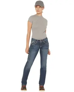 Ariat Women's Women'S Rebar Mid Rise Durastretch Nightride Riveter Work - 10032464