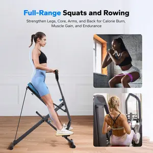 Squat Machine Glutes WorkoutAdjustable Resistance Foldable Exercise Equipment LegExercise Machine Rowing Machine FathersDayGift