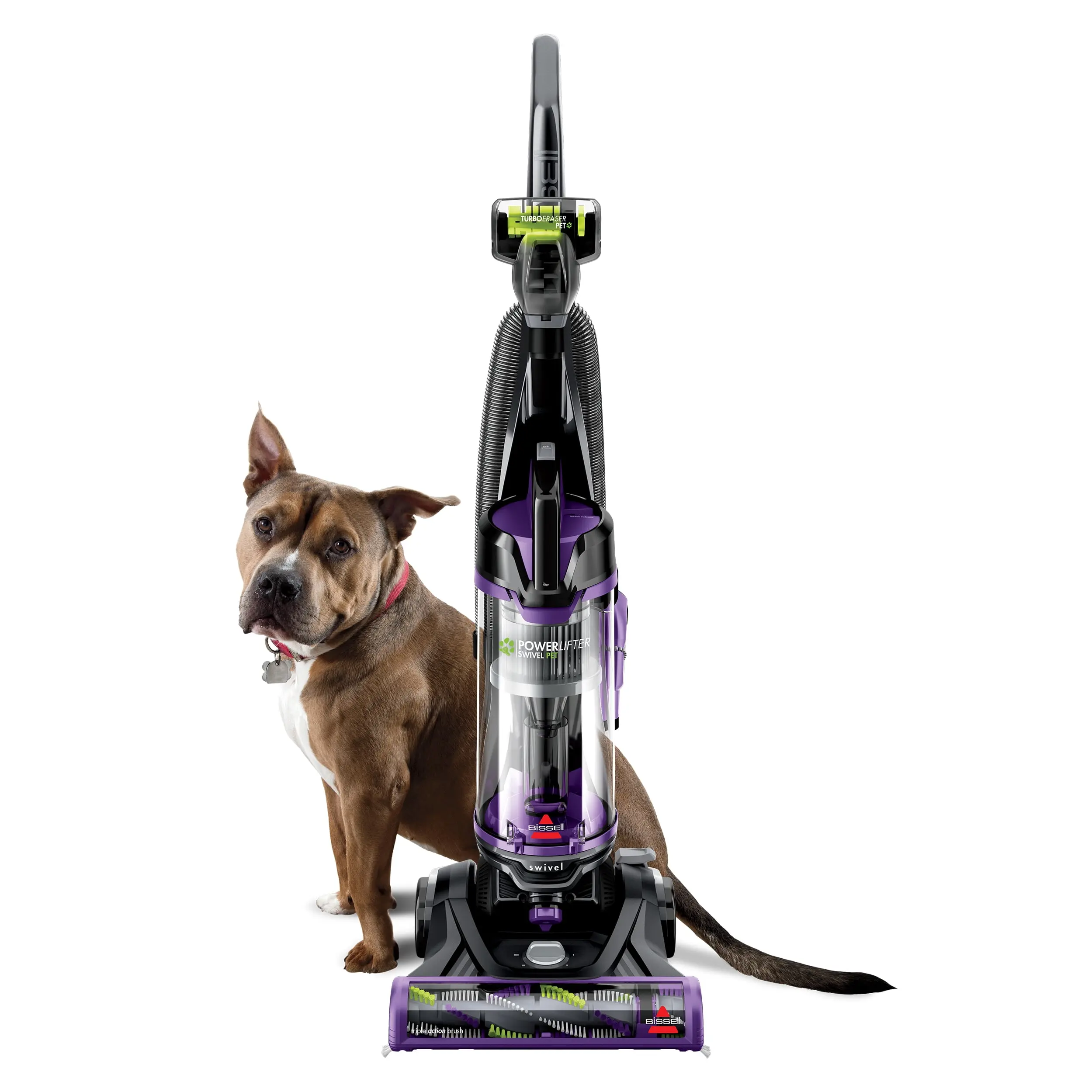 BISSELL PowerLifter Swivel Pet, Bagless, Upright Vacuum, Pet Friendly, Triple Action Brush Roll, Scatter Free Technology, Swivel Steering, Edge-to-Edge Cleaning, 2260, Gray