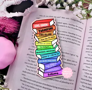 Rainbow LGBTQ Movie Inspired Die-Cut Laminated Holographic Bookmark