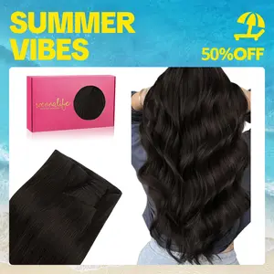 WENNALIFE Genius Sew In Weft Hair Extensions Real Human Hair 50g Sew in Hair Extensions for Women Natural Luxury Remy Hair Straight Invisible Extension #Summervibes