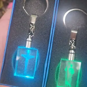 Sanjudas Carved crystal Religious keychains