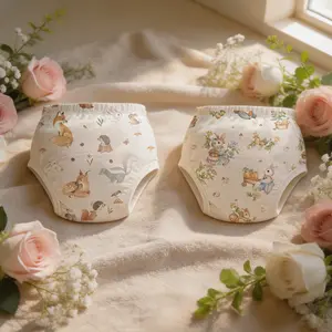 2-Pack Baby Training Pants, Washable Potty Training Underwear for Boys and Girls, Soft and Skin-Friendly, Essential Baby Gift