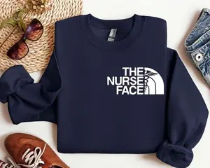 The Nurse Face T-Shirt, Sweatshirt & Hoodie – Nurse Life, Student & Appreciation Crewneck Cotton SGD