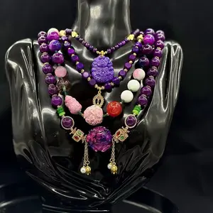 [Live-streaming Exclusive sale]Natural Pony Flower ，Nine Tails Fox，Lotus Sugilite Necklace