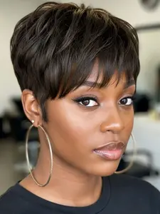 Women's Short Curly Wig Cap, Rose Net Headpiece, Easy Wear & Manageable, Perfect for Christmas/new Year/festive Daily Use