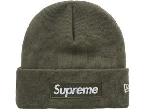 Supreme New Era Box Logo Beanie (FW25) Light Olive