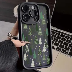 Various Christmas Tree iPhone 16/15 Pro Max Phone Case Apple 14 13 12 11 Shockproof XS/XR/X Soft Christmas Theme
