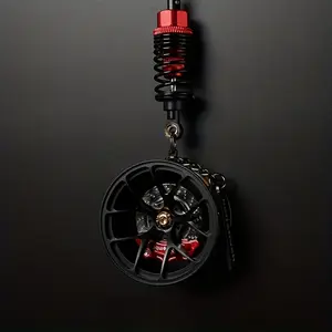 Upgrade Your Car's Interior with This Creative Wheel Hub Brake Shock Absorber Car Pendant!