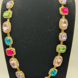 Millionaire Multi Color Stone Statement Necklace