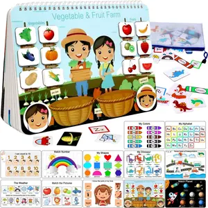 X-ITC18  Busy Book for Kids, Montessori Toys for Toddlers, Autism Sensory Educational Toys, Toddler Preschool Learning Activity Binder and Early Books - for Boys & Girls Develops Fine Motor Skills