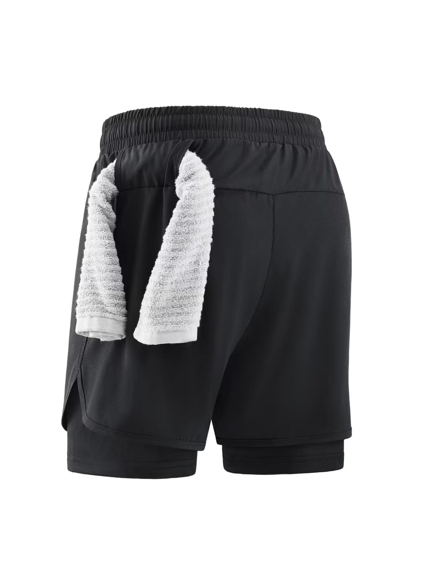 Men’s quick-dry outdoor sports shorts, breathable and comfortable, with pockets and drawstring, elastic waistband, suitable for outdoor fitness activities.