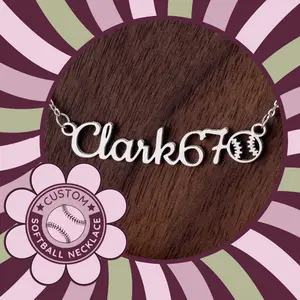 🥎 Elevate Your Presence with a Personalized Girls Softball Necklace! 🌈