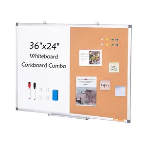 VEVOR 36"x 24" Whiteboard & Cork Board Combo with Aluminum Frame for School Home