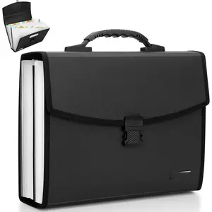 26 Pockets Expanding File Folder Organizer - Upgraded Durable Buckle, Accordion Folder Base with  Portable Handle/Large A4 Letter Size Document Organizer, Folders with Pockets