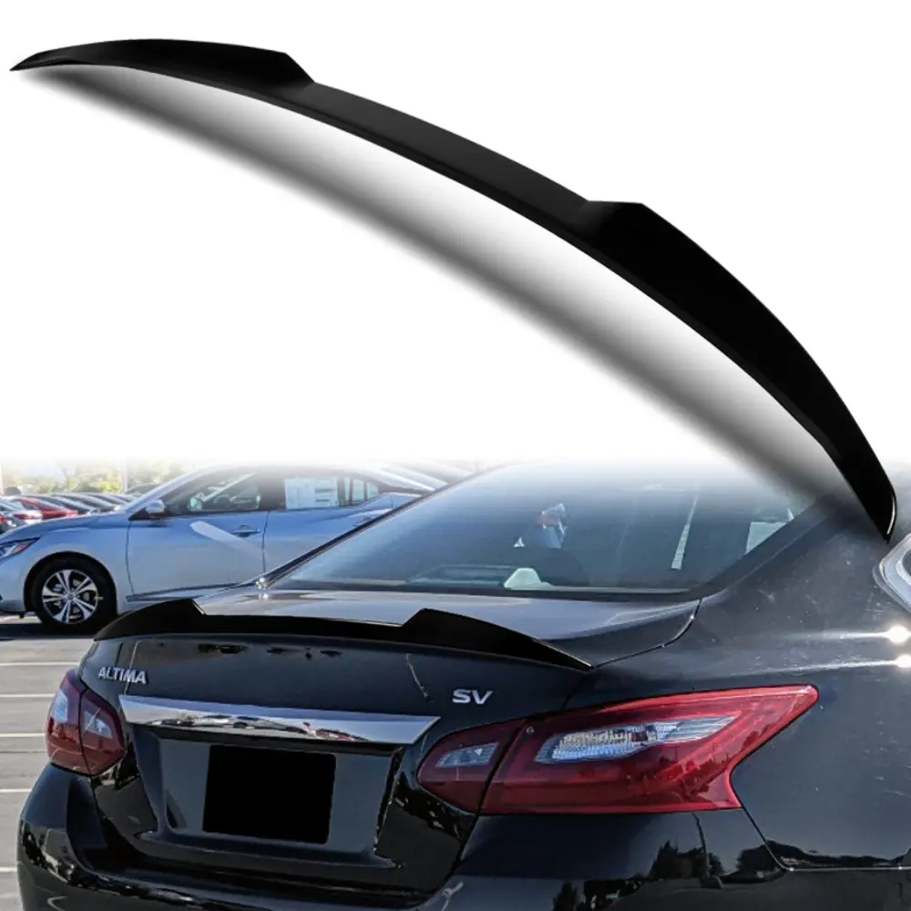 Real Carbon Fiber Rear Trunk Lid Spoiler Wing JDM V-Style For 2016 - 2018 Nissan Altima Sedan Only