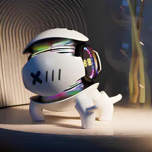 Creative Mecha Monster Design Wireless Speaker, Rechargeable Bluetooth-compatible Speaker, Multifunctional Smart Speaker with Alarm Clock & FM Radio