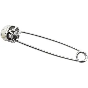 Industrial Piercing Jewelry Pin Shape Skull Shape Punk Stainless Steel 16G