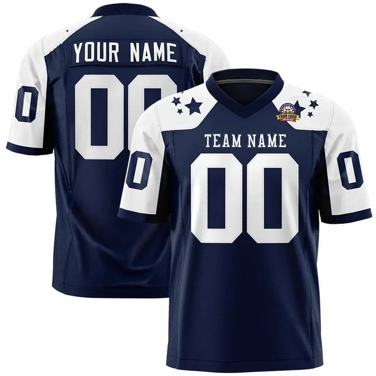 Custom Football Jersey, Personalized Embroidered Sports Shirt, Printed Team Uniform for Men, Women & Family Christmas Gift 6MI