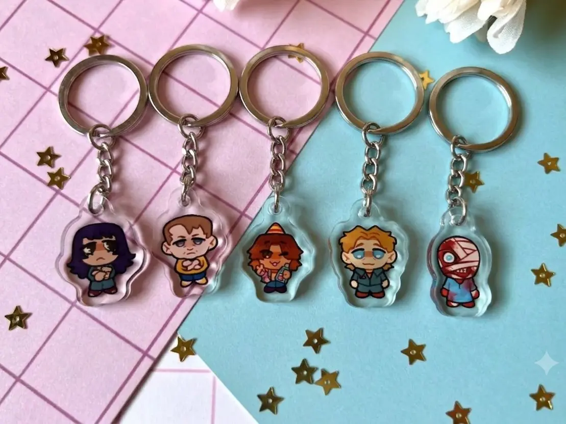 Mouthwashing Keychain, Horror game, keychain, cute, kawaii, cute keychain, horror charm, acrylic charm, curly, stationary, Wrong organ Horror Game Acrylic Charm, Kawaii Keychain
