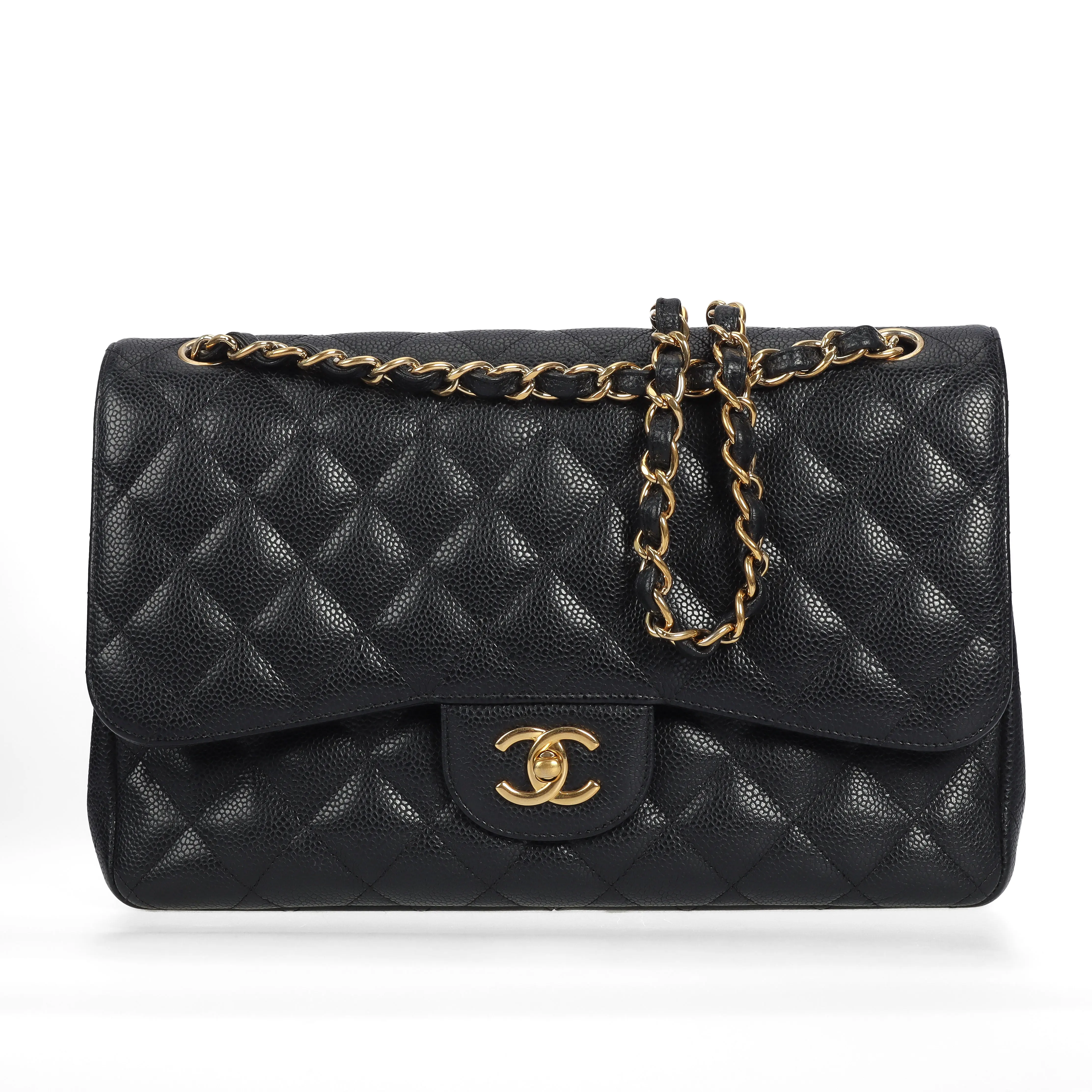 Pre-owned CHANEL Calfskin Shoulder Bags Classic Flap Black 39630982