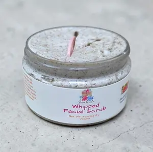 SOAPS BY LELA Whipped Complexion Facial Scrub - Apricot Seed Exfoliant with Shea Butter, Cocoa Butter and Sea Clay