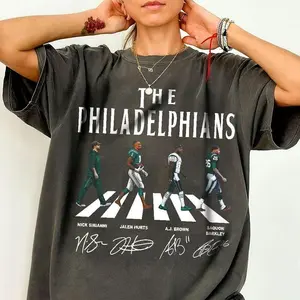 Abbey Road Signatures Football Shirt, Vintage Sport Shirt, Jalen Hurt Saquon Barkley Shirt, Game Day 90s Shirt