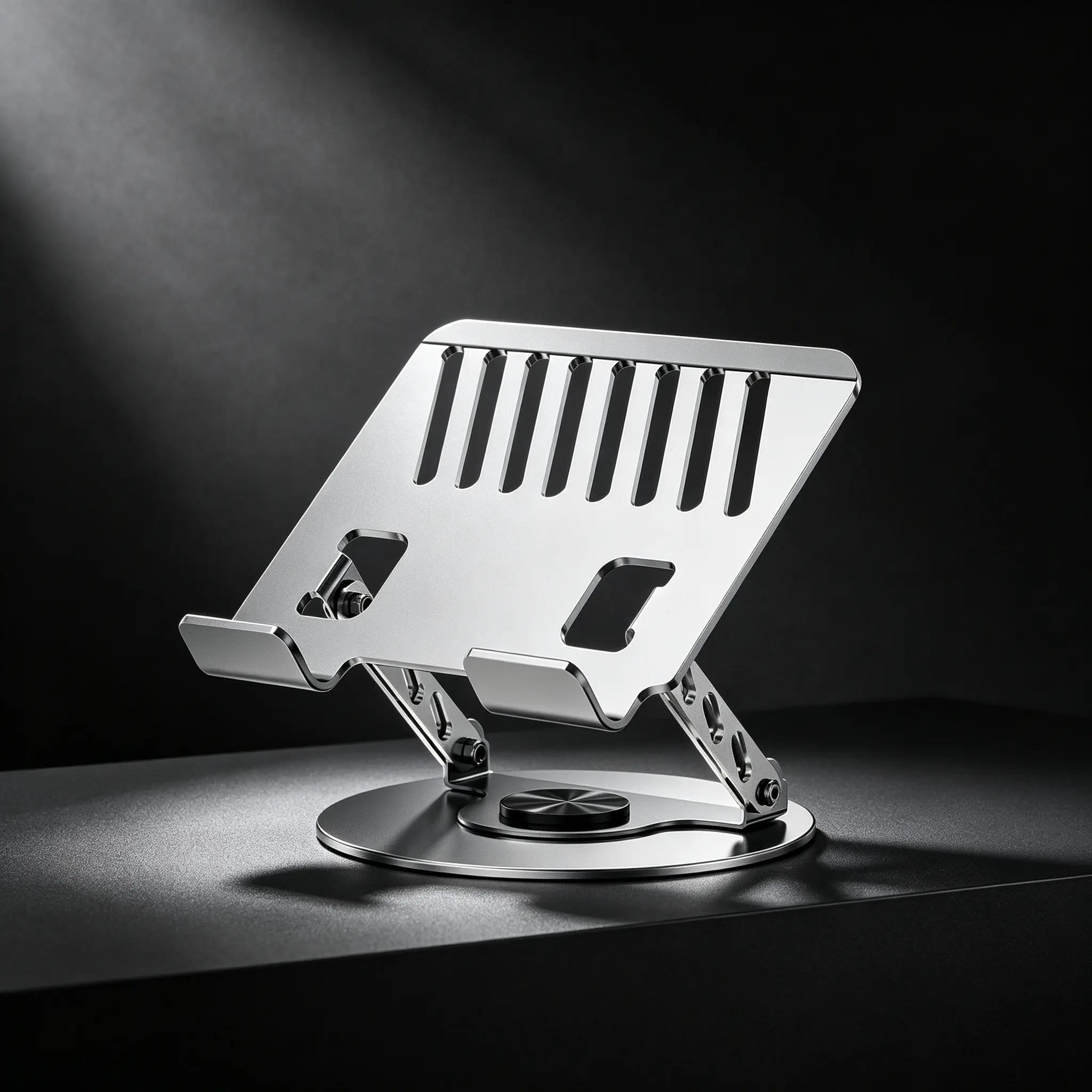 Laptop Stand, 360° Rotating Adjustable Foldable PortableRiser with Dual Rotary Shaft, 8.8 lbs, Customizable Height,Durable Ventilated Design, Ergonomic for Collaboration, Fits10-17.3" Laptops & MacBook, for Comfortable Use